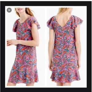 J Crew paisley silk dress